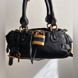CHLOE
Calfskin Medium Paddington Satchel Black Excellent Condition